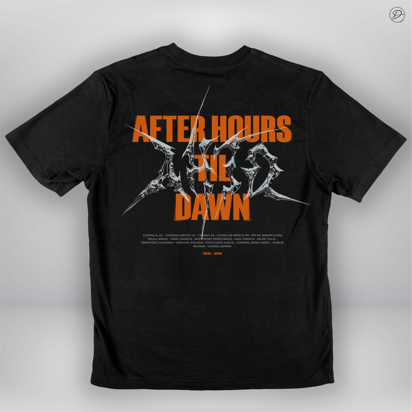 Camiseta "After Hours Tour 2026" - The Weeknd