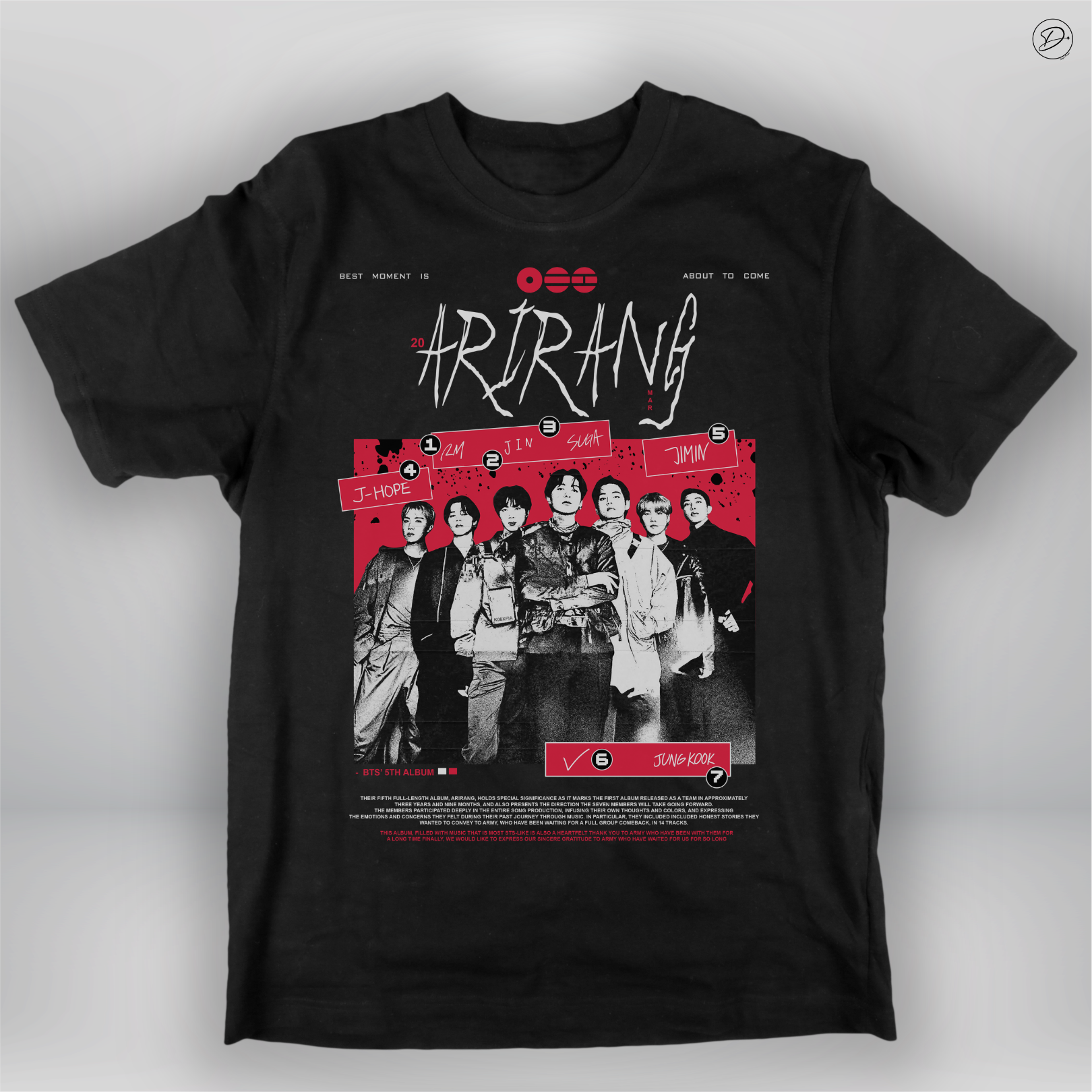 Camiseta "ARIRANG" - BTS 2026